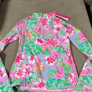 Lilly Pulitzer Pink and Green Floral Top